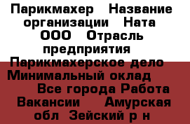 Парикмахер › Название организации ­ Ната, ООО › Отрасль предприятия ­ Парикмахерское дело › Минимальный оклад ­ 35 000 - Все города Работа » Вакансии   . Амурская обл.,Зейский р-н